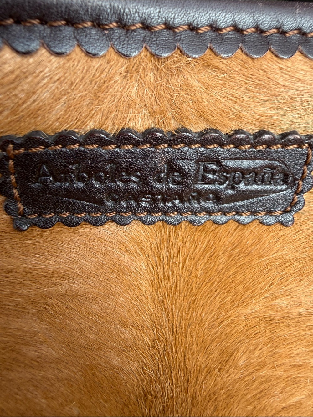 Vintage LOEWE Madrid 1846 Pony Calf Hair Tote Bag | Anagram Logo | Brown Leather - Picture 3 of 11